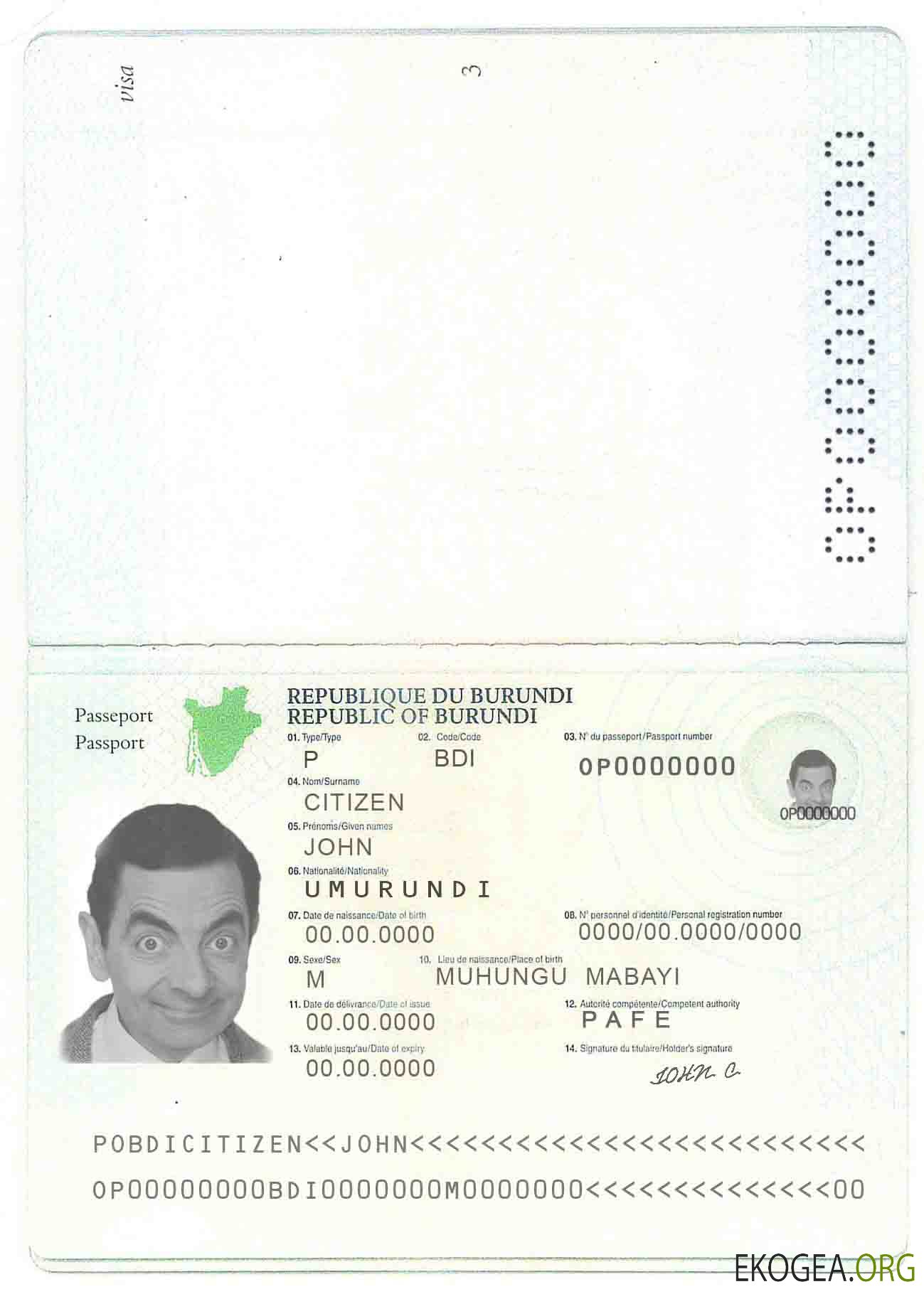 Passeport burundais (2011 2019)